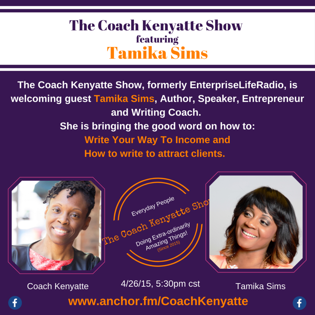 The Coach Kenyatte Show welcomes Tamika Sims