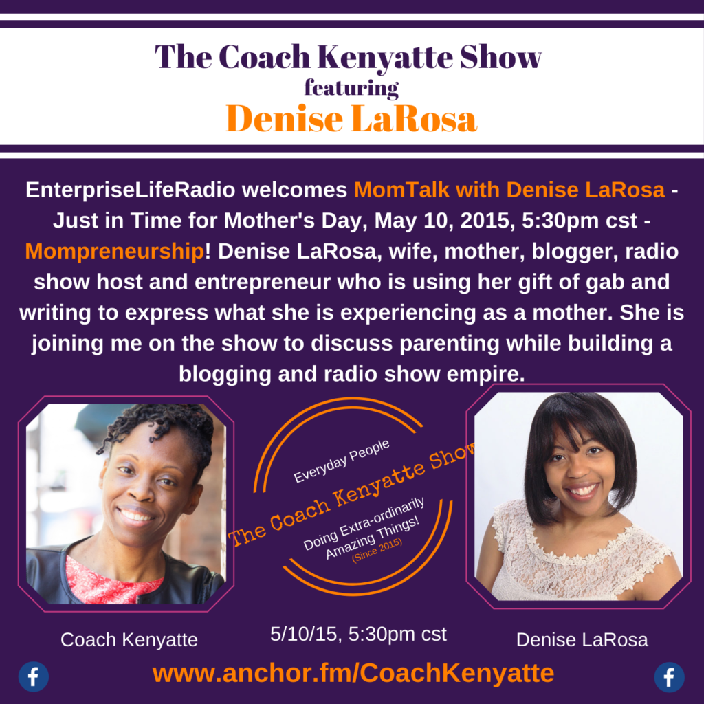 The Coach Kenyatte Show welcomes Denise LaRosa